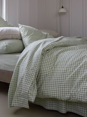 Piglet in Bed Set of 2 Pear Gingham 100% Cotton Pillowcases - Image 1 of 2