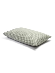 Piglet in Bed Set of 2 Pear Gingham 100% Cotton Pillowcases - Image 2 of 2