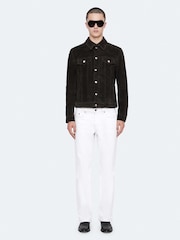 AllSaints Black Chaiyo Suede Trucker Jackets - Image 3 of 8