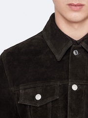 AllSaints Black Chaiyo Suede Trucker Jackets - Image 4 of 8