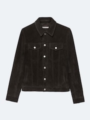 AllSaints Black Chaiyo Suede Trucker Jackets - Image 8 of 8