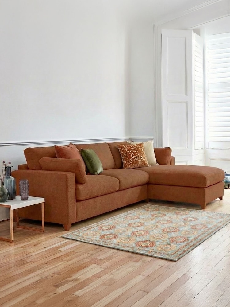 Willow & Hall Ember Orange Ashwell Sofa Bed - Image 1 of 5 Willow & Hall Ember Orange Ashwell Sofa Bed - Image 1 of 5
