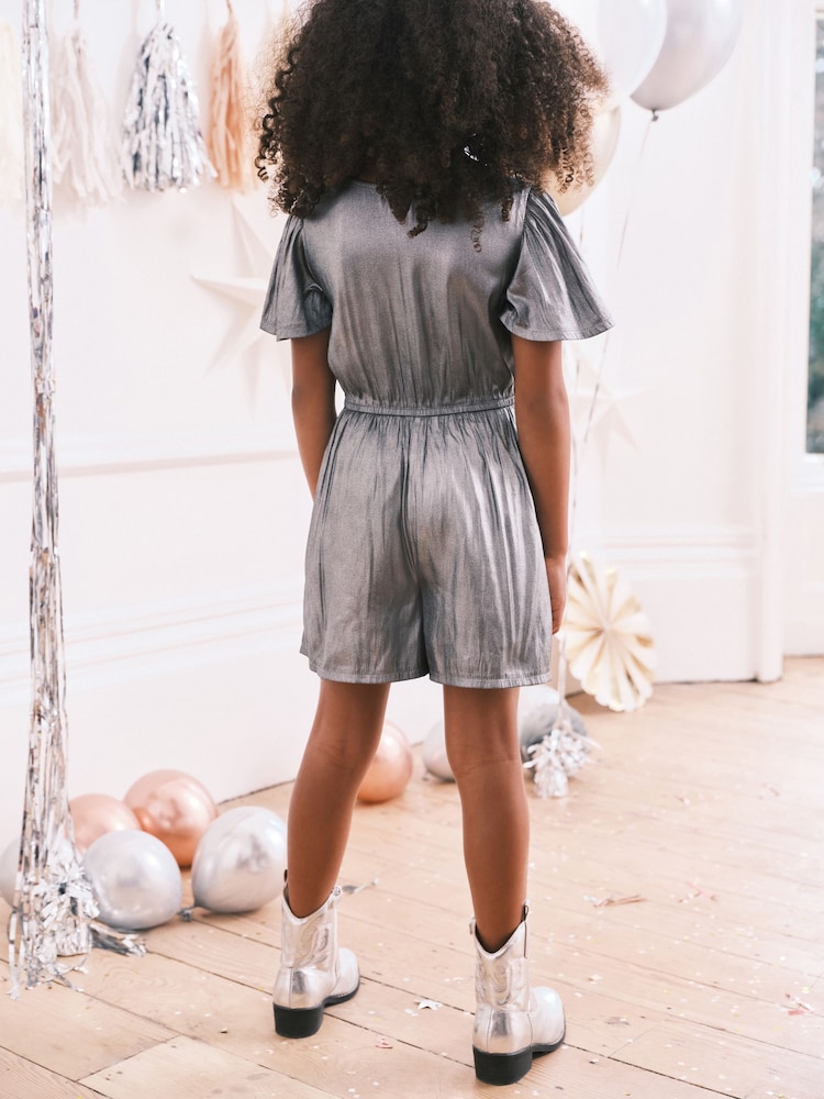 Silver Metallic Playsuit (3-16yrs) - Image 2 of 7
