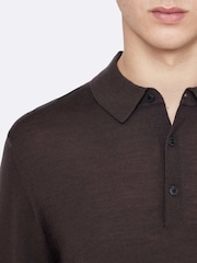 AllSaints Purple Mode Wool Long Sleeve Polo Neck Jumper - Image 4 of 8