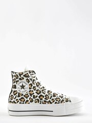 Converse Leopard Chuck Taylor All Star Lift Trainers - Image 1 of 9