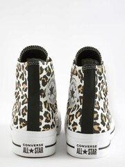 Converse Leopard Chuck Taylor All Star Lift Trainers - Image 4 of 9