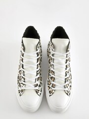 Converse Leopard Chuck Taylor All Star Lift Trainers - Image 5 of 9