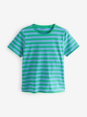 Blue/Green The Everyday Crew Neck Cotton Rich Short Sleeve T-Shirt - Image 6 of 7