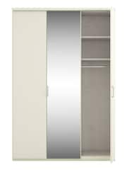 Wiemann Peyton White Glass and Mirror Semi Fitted Triple Wardrobe - Image 4 of 4