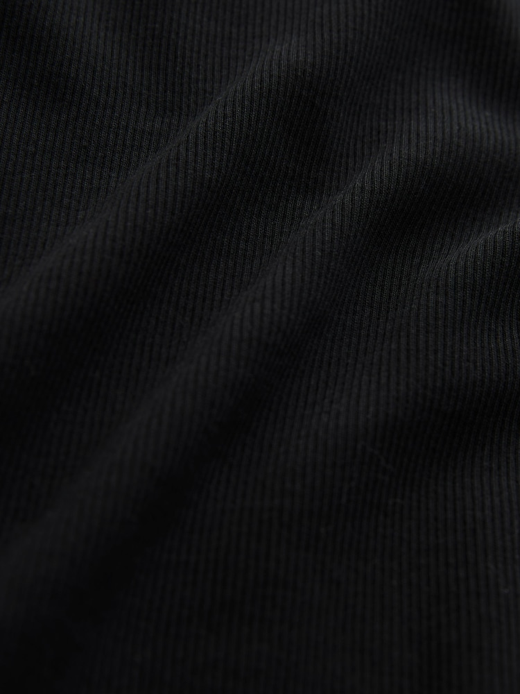 Black Ribbed Square Neck Strappy Cami Top - Image 6 of 6 Black Ribbed Square Neck Strappy Cami Top - Image 6 of 6