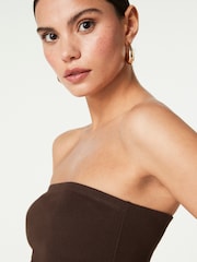 Chocolate Brown Basic Bandeau Maxi Dress - Image 4 of 6