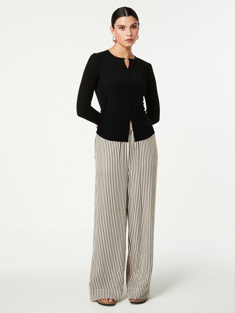 Black Soft Touch Ribbed Cardigan with TENCEL™ Lyocell - Image 2 of 6 Black Soft Touch Ribbed Cardigan with TENCEL™ Lyocell - Image 2 of 6