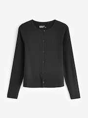 črna - Mehka na dotik rebrasta pletena jopa s TENCEL™ Lyocell - Slika 5 iz 6