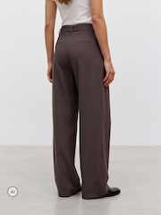 VERO MODA Brown Mid Rise Wide Leg Wrap Trousers - Image 4 of 5