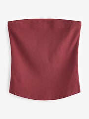 Red Ribbed Bandeau Boobtube - Image 4 of 5
