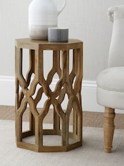 Natural Inder Mango Wood Side Table - Image 1 of 6