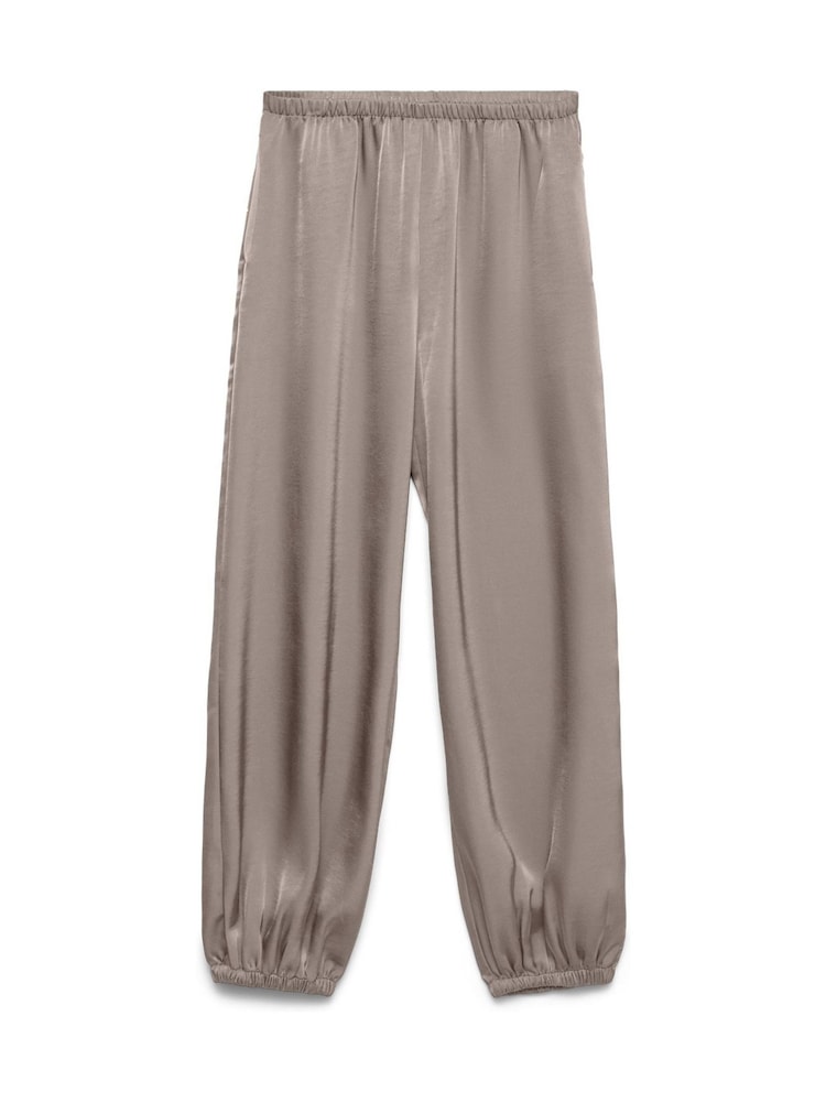 VERO MODA Grey Satin Mid Rise Balloon Trousers - Image 1 of 1 VERO MODA Grey Satin Mid Rise Balloon Trousers - Image 1 of 1