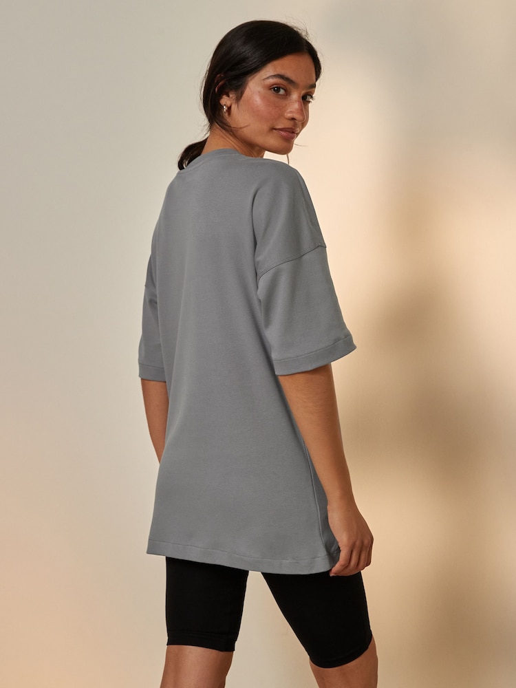 Bleu/Buttermilk/Neutre - T-shirt oversize en coton 100% 3 Pack - Image 4 of 8