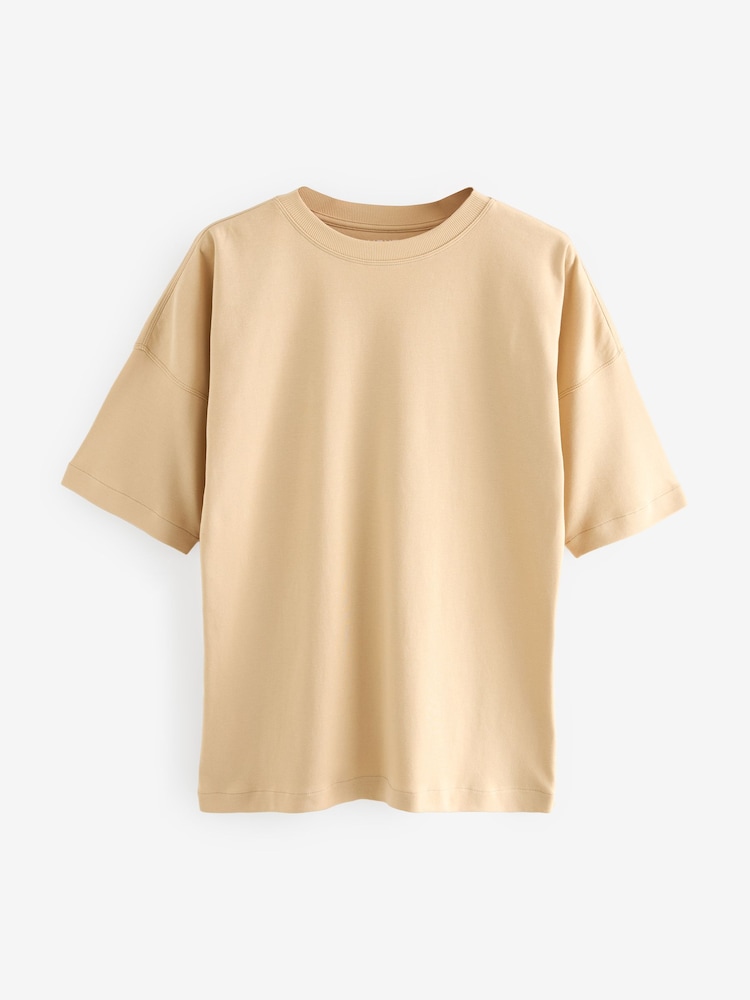 Bleu/Buttermilk/Neutre - T-shirt oversize en coton 100% 3 Pack - Image 6 of 8
