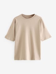 Blau/Buttermilch/Neutral - Oversized 100% Cotton T-Shirts 3 Pack - Bild 7 von 8