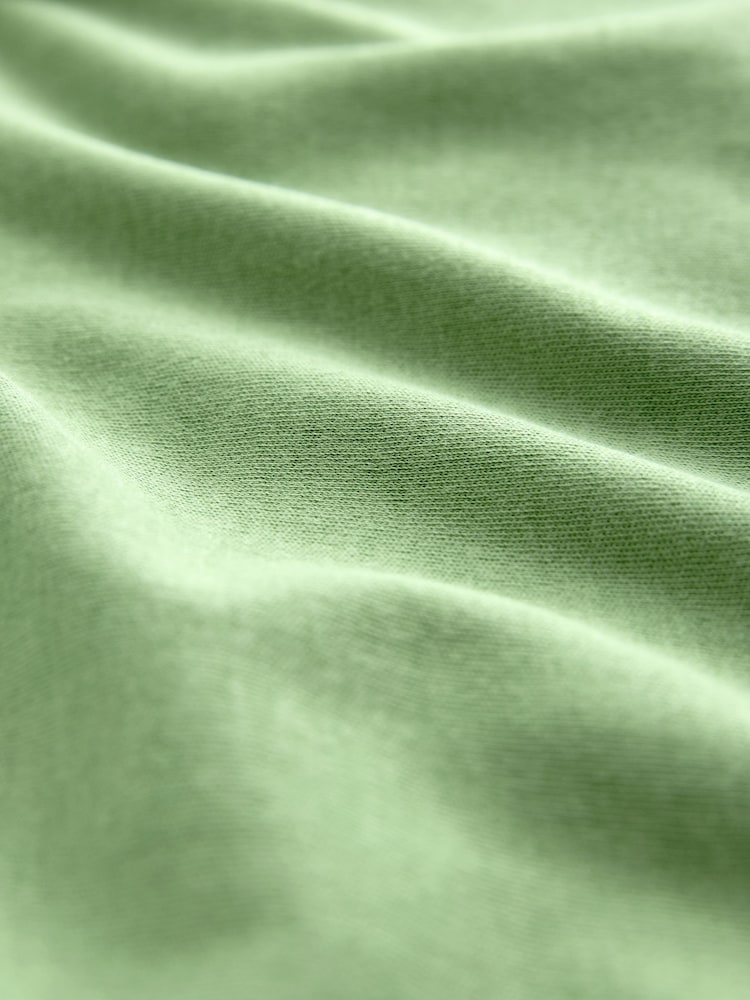 Matcha Green Oversized Relaxed Fit Boxy Heavyweight Crew Neck T-Shirt - Image 7 of 7