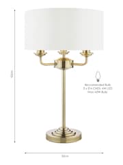 Laura Ashley Brass Sorrento Table Lamp - Image 4 of 4