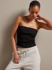 Black Ribbed Bandeau Boobtube - Image 1 of 7