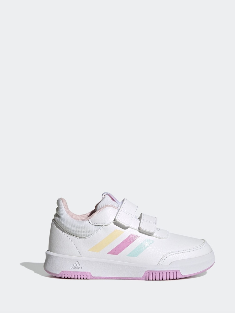 Blanc/Rose/Vert - adidas Baskets Tensaur à boucle et crochet - Image 2 de 9