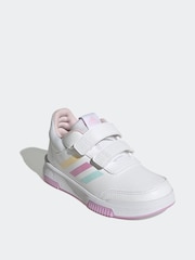 Blanc/Rose/Vert - adidas Baskets Tensaur à boucle et crochet - Image 3 de 9