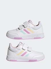 Blanc/Rose/Vert - adidas Baskets Tensaur à boucle et crochet - Image 5 de 9