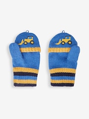 JoJo Maman Bébé Cobalt Digger Embroidered Gloves - Image 3 of 3