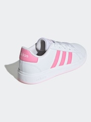 adidas White/Pink Gazelle Trainers - Image 2 of 8