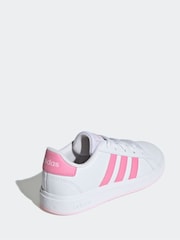 adidas White/Pink Gazelle Trainers - Image 5 of 8