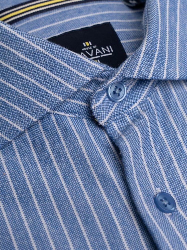 Cavani Blue/White Stripe Ashley Shirt - Image 3 of 3 Cavani Blue/White Stripe Ashley Shirt - Image 3 of 3