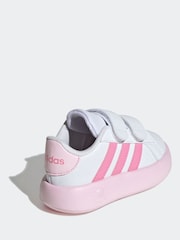 adidas White/Pink Kids Grand Court 2.0 Shoes - Image 4 of 9