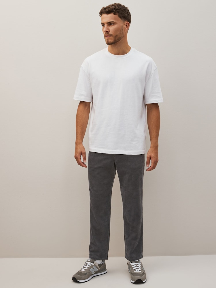 Grey Relaxed Fit Corduroy Trousers - Image 2 of 9