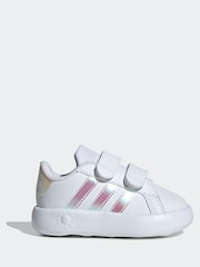 adidas White/Silver Kids Grand Court 2.0 Shoes - Image 2 of 10