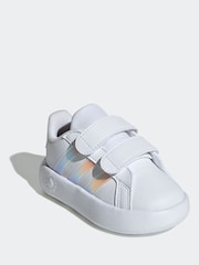 adidas White/Silver Kids Grand Court 2.0 Shoes - Image 5 of 10