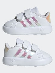 adidas White/Silver Kids Grand Court 2.0 Shoes - Image 6 of 10