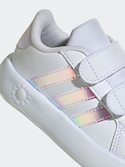 adidas White/Silver Kids Grand Court 2.0 Shoes - Image 8 of 10