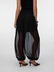 VERO MODA Black Mid Rise Balloon Trousers - Image 4 of 6