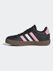 adidas Black/Pink Junior Sportswear VL Court Trainers - Image 2 of 8