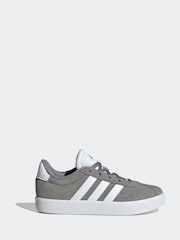 adidas Grey/White VL Court 3.0 Trainers - Image 1 of 8