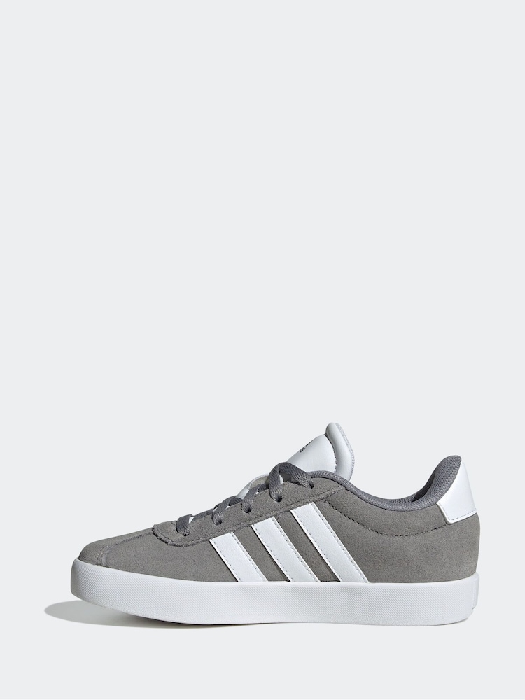 adidas Grey/White VL Court 3.0 Trainers - Image 2 of 8