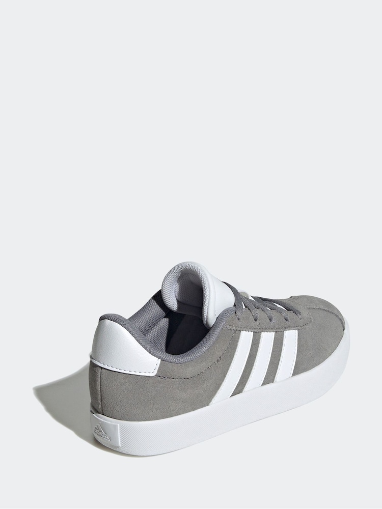 adidas Grey/White VL Court 3.0 Trainers - Image 3 of 8