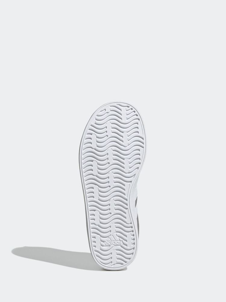 adidas Grey/White VL Court 3.0 Trainers - Image 6 of 8