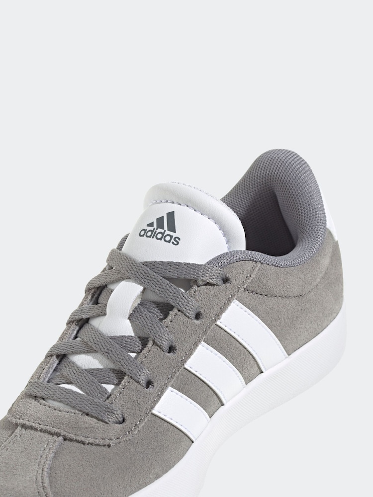 adidas Grey/White VL Court 3.0 Trainers - Image 7 of 8