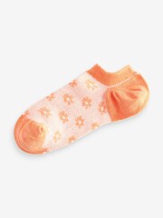 Pastel Floral Texture Trainer Socks 5 Pack - Image 3 of 6