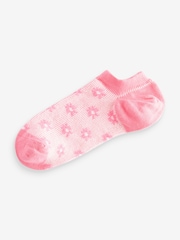 Pastel Floral Texture Trainer Socks 5 Pack - Image 4 of 6