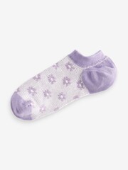 Pastel Floral Texture Trainer Socks 5 Pack - Image 5 of 6